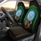 Mali Map Car Seat Cover Vulture in Gliding Flight - African Patterns Design
