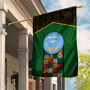 Mali Map Garden Flag Vulture in Gliding Flight - African Patterns Design