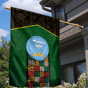 Mali Map Garden Flag Vulture in Gliding Flight - African Patterns Design