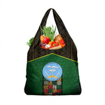 Mali Map Grocery Bag Vulture in Gliding Flight - African Patterns Design