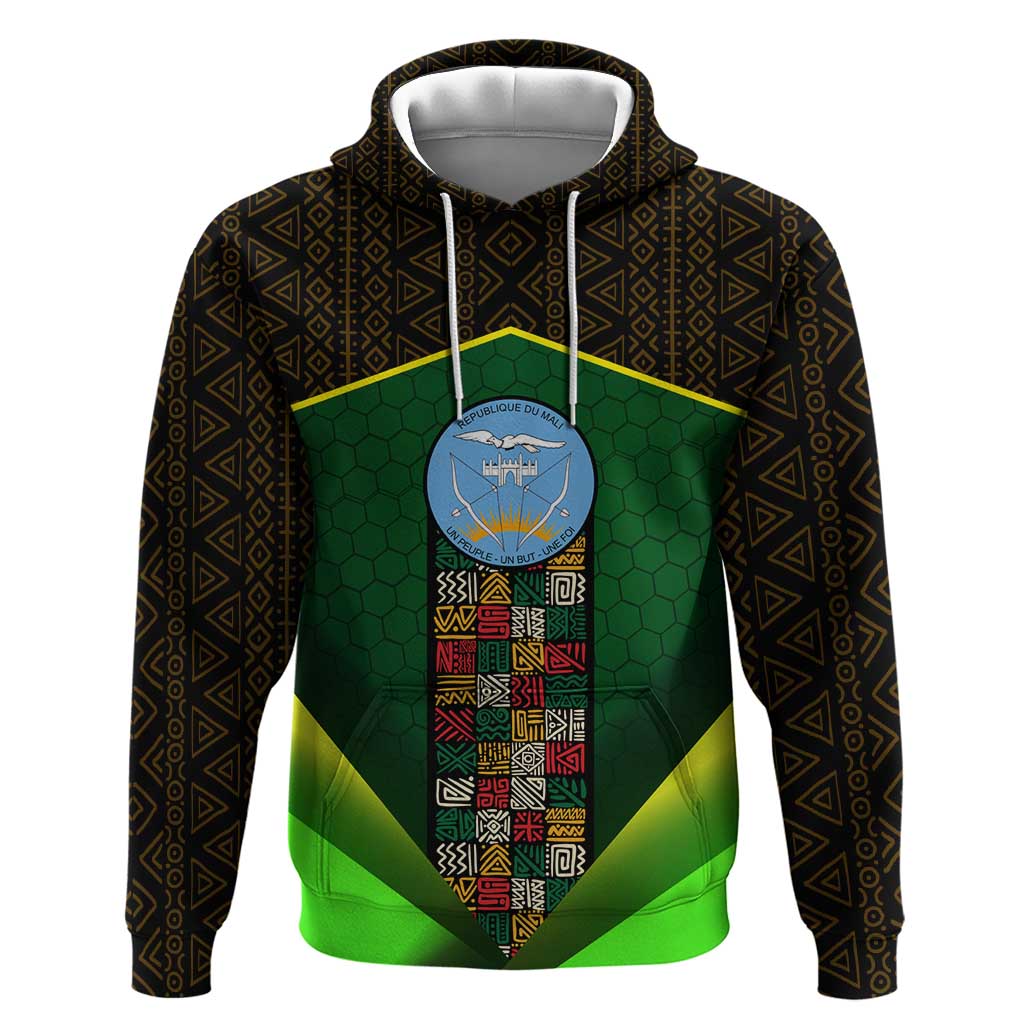 Mali Map Hoodie Vulture in Gliding Flight - African Patterns Design