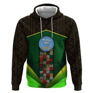 Mali Map Hoodie Vulture in Gliding Flight - African Patterns Design