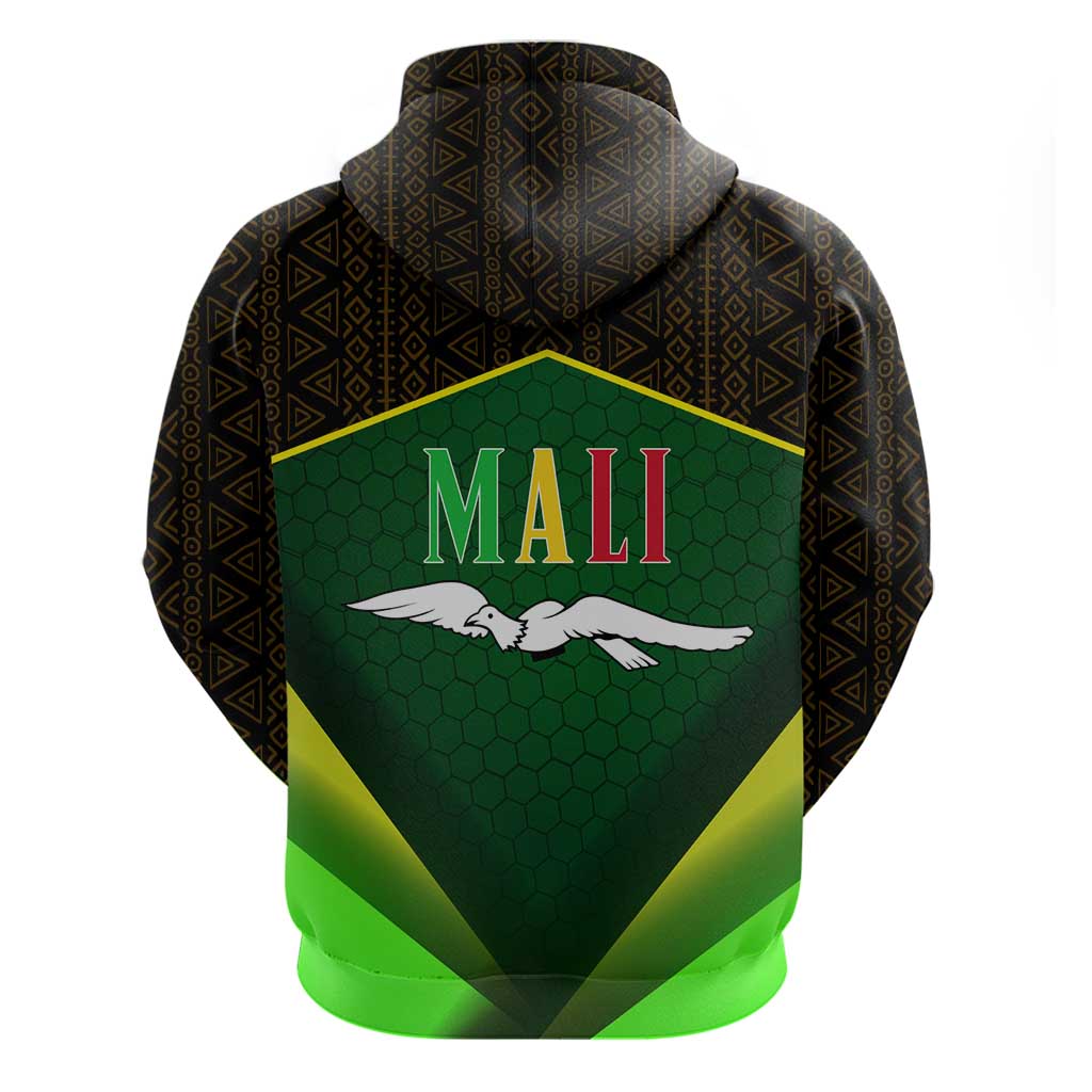 Mali Map Hoodie Vulture in Gliding Flight - African Patterns Design