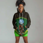 Mali Map Hoodie Dress Vulture in Gliding Flight - African Patterns Design