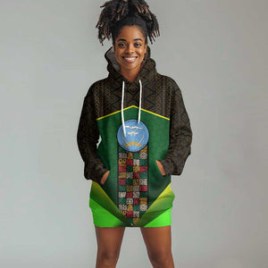 Mali Map Hoodie Dress Vulture in Gliding Flight - African Patterns Design