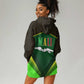 Mali Map Hoodie Dress Vulture in Gliding Flight - African Patterns Design