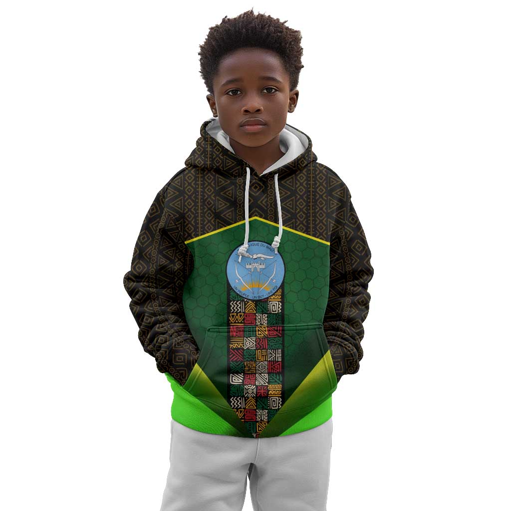 Mali Map Kid Hoodie Vulture in Gliding Flight - African Patterns Design