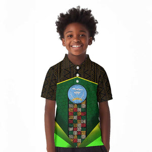 Mali Map Kid Polo Shirt Vulture in Gliding Flight - African Patterns Design