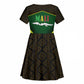 Mali Map Kid Short Sleeve Dress Vulture in Gliding Flight - African Patterns Design