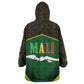 Mali Map Kid Wearable Blanket Hoodie Vulture in Gliding Flight - African Patterns Design
