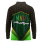 Mali Map Long Sleeve Polo Shirt Vulture in Gliding Flight - African Patterns Design