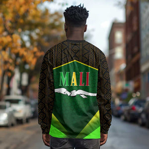 Mali Map Long Sleeve Shirt Vulture in Gliding Flight - African Patterns Design