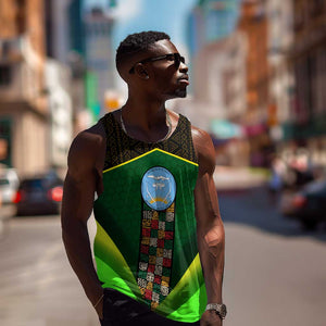 Mali Map Men Tank Top Vulture in Gliding Flight - African Patterns Design