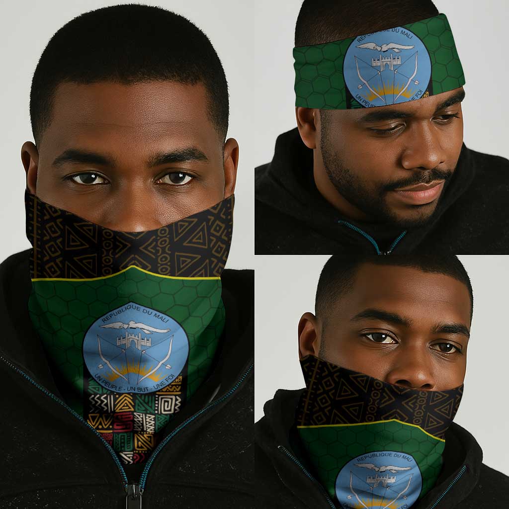 Mali Map Neck Gaiter Vulture in Gliding Flight - African Patterns Design - African Pride