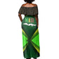 Mali Map Off Shoulder Maxi Dress Vulture in Gliding Flight - African Patterns Design