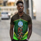 Mali Map Polo Shirt Vulture in Gliding Flight - African Patterns Design
