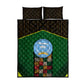 Mali Map Quilt Bed Set Vulture in Gliding Flight - African Patterns Design
