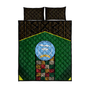 Mali Map Quilt Bed Set Vulture in Gliding Flight - African Patterns Design