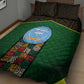 Mali Map Quilt Bed Set Vulture in Gliding Flight - African Patterns Design