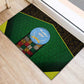 Mali Map Rubber Doormat Vulture in Gliding Flight - African Patterns Design