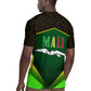 Mali Map Rugby Jersey Vulture in Gliding Flight - African Patterns Design