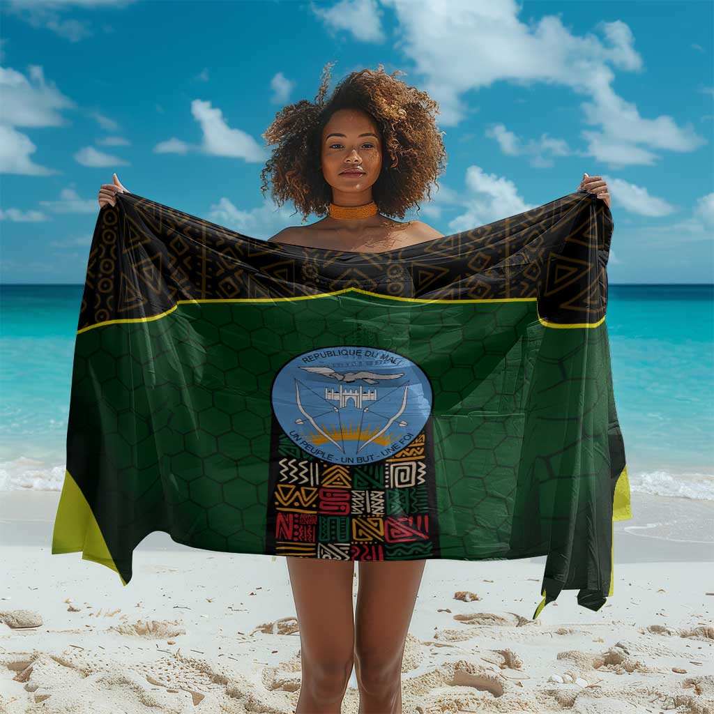 Mali Map Sarong Vulture in Gliding Flight - African Patterns Design