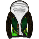 Mali Map Sherpa Hoodie Vulture in Gliding Flight - African Patterns Design