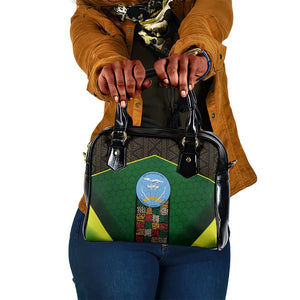Mali Map Shoulder Handbag Vulture in Gliding Flight - African Patterns Design