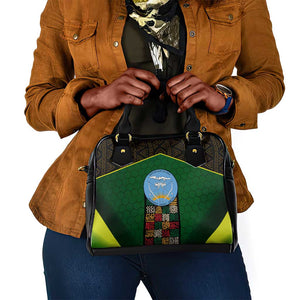 Mali Map Shoulder Handbag Vulture in Gliding Flight - African Patterns Design
