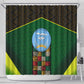 Mali Map Shower Curtain Vulture in Gliding Flight - African Patterns Design