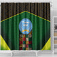 Mali Map Shower Curtain Vulture in Gliding Flight - African Patterns Design