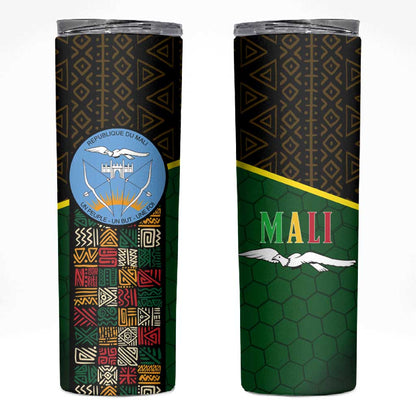 Mali Map Skinny Tumbler Vulture in Gliding Flight - African Patterns Design