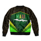 Mali Map Sleeve Zip Bomber Jacket Vulture in Gliding Flight - African Patterns Design