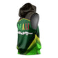 Mali Map Sleeveless Hoodie Vulture in Gliding Flight - African Patterns Design - African Pride