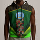 Mali Map Sleeveless Hoodie Vulture in Gliding Flight - African Patterns Design - African Pride
