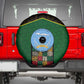 Mali Map Spare Tire Cover Vulture in Gliding Flight - African Patterns Design