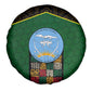 Mali Map Spare Tire Cover Vulture in Gliding Flight - African Patterns Design