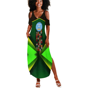 Mali Map Summer Maxi Dress Vulture in Gliding Flight - African Patterns Design