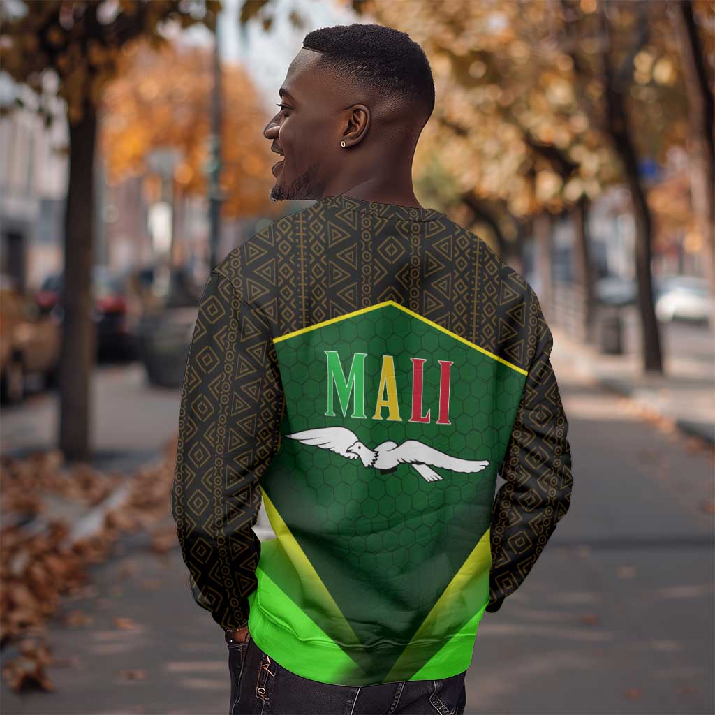 Mali Map Sweatshirt Vulture in Gliding Flight - African Patterns Design