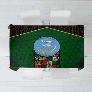 Mali Map Tablecloth Vulture in Gliding Flight - African Patterns Design