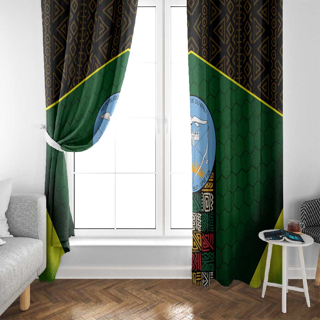 Mali Map Window Curtain Vulture in Gliding Flight - African Patterns Design