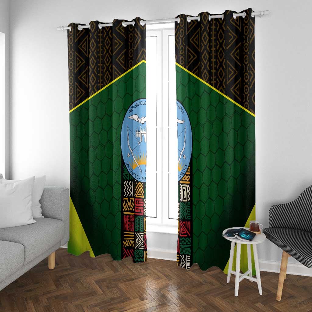 Mali Map Window Curtain Vulture in Gliding Flight - African Patterns Design