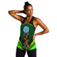 Mali Map Women Racerback Tank Vulture in Gliding Flight - African Patterns Design