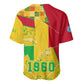 Mali in My Heart Baseball Jersey Map with National Flag Colors