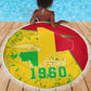 Mali in My Heart Beach Blanket Map with National Flag Colors