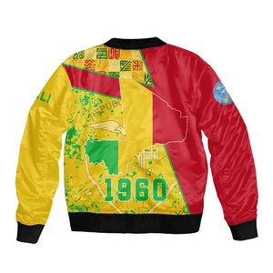 Mali in My Heart Bomber Jacket Map with National Flag Colors