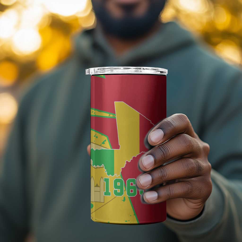 Mali in My Heart 4 in 1 Can Cooler Tumbler Map with National Flag Colors