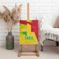 Mali in My Heart Canvas Wall Art Map with National Flag Colors