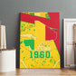 Mali in My Heart Canvas Wall Art Map with National Flag Colors
