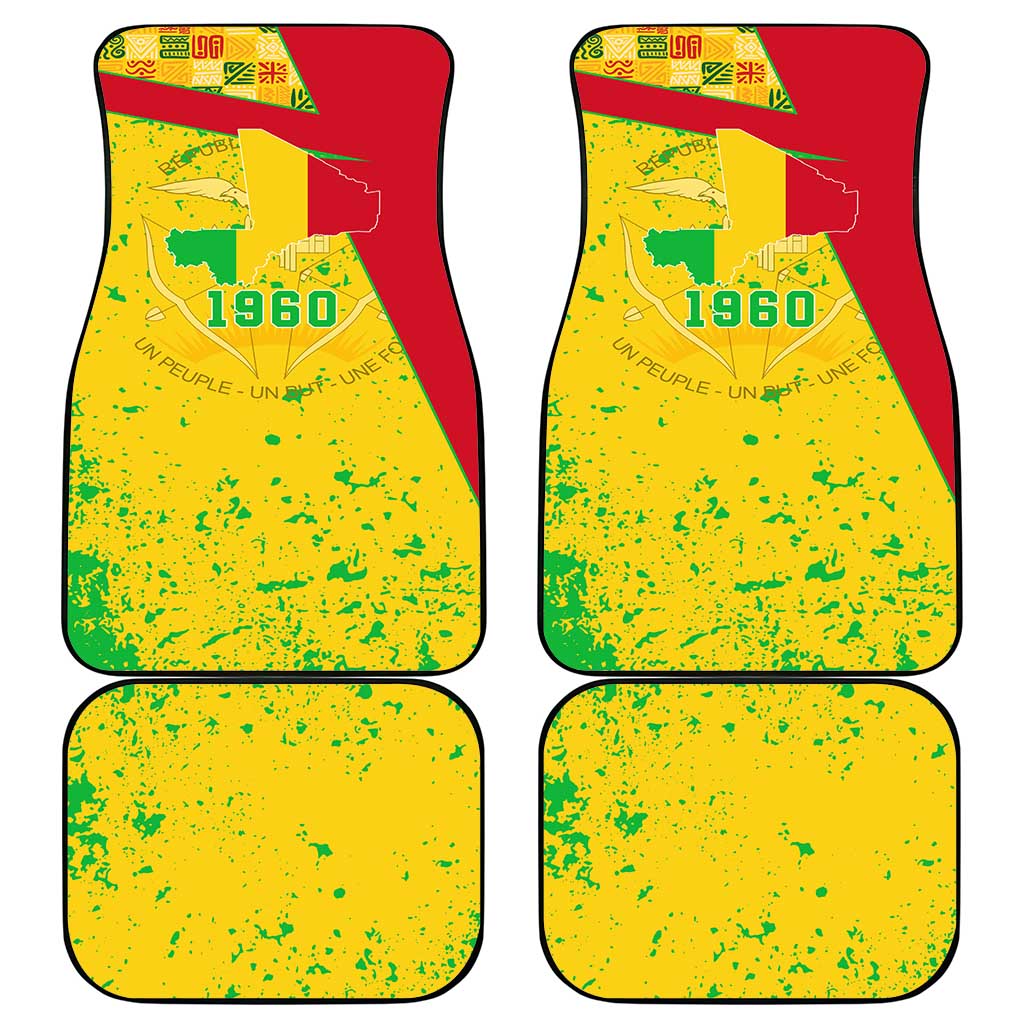 Mali in My Heart Car Mats Map with National Flag Colors